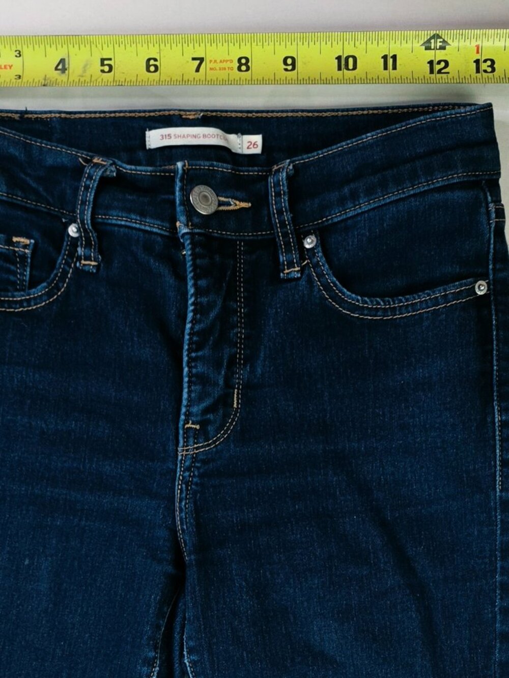 Levi's 315 Shaping Bootcut Womens Sizr 26X30 Blue Denim 5 Pocket Logo Tag Jeans - Picture 2 of 13
